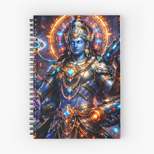 Item preview, Vishnu Chakras — Hindu God Art | Cyberpunk designed and sold by CosmicLotusArt.