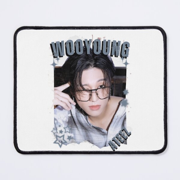 Item preview, Ateez Wooyoung Kpop Boy Group Korean Pop Collage Design designed and sold by AJUNICE STUDIO.