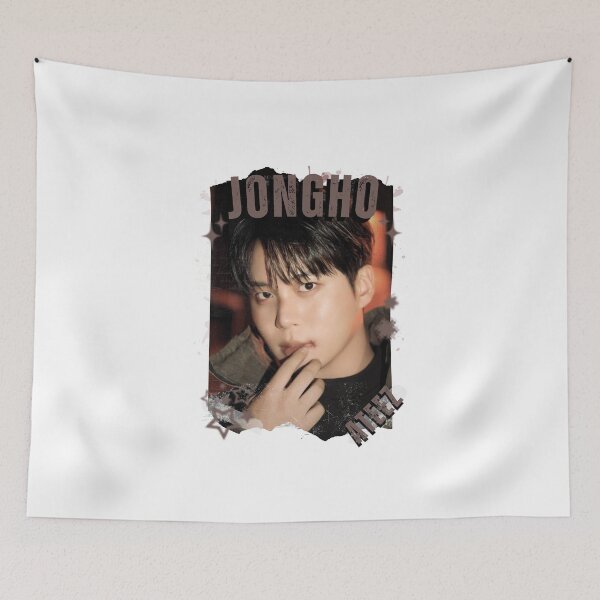 Item preview, Ateez Jongho Kpop Boy Group Korean Pop Collage Design designed and sold by AJUNICE STUDIO.