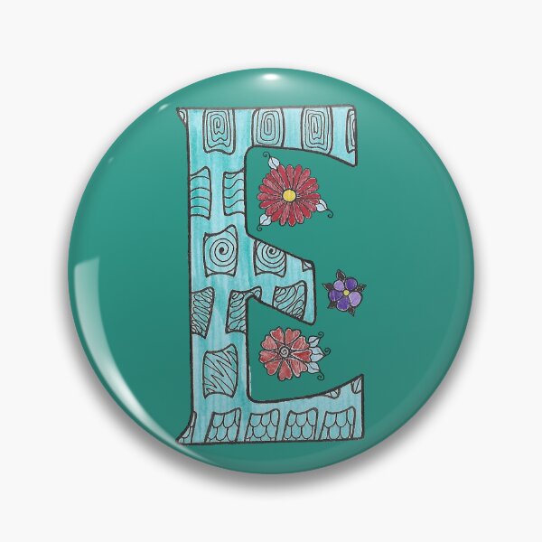Item preview, E Is For... Hand Drawn Character Floral Pattern designed and sold by AJPrettyObscene.