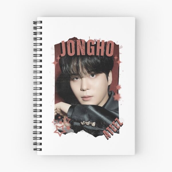 Item preview, Ateez Jongho Kpop Boy Group Korean Pop Collage Design designed and sold by AJUNICE STUDIO.