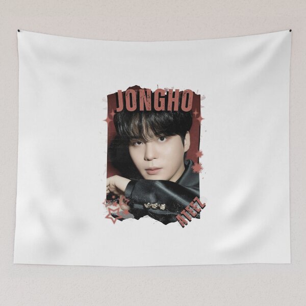 Item preview, Ateez Jongho Kpop Boy Group Korean Pop Collage Design designed and sold by AJUNICE STUDIO.