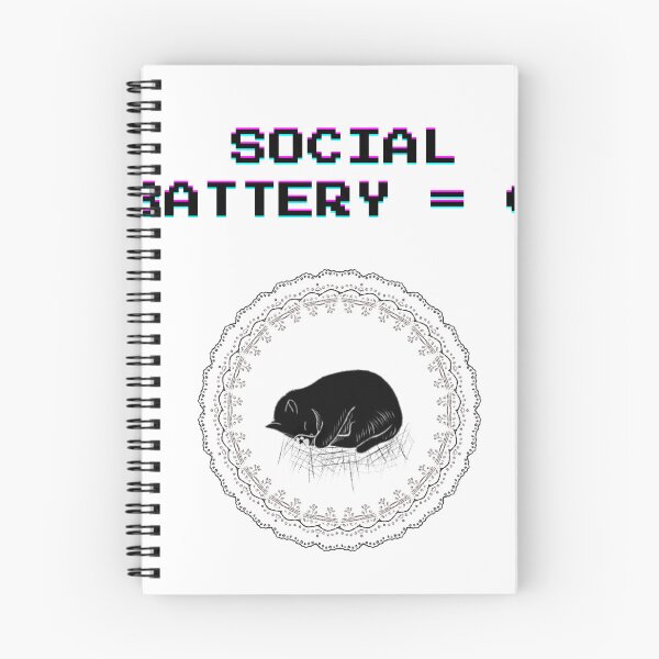 Item preview, Introvert Cat.social battery =0 designed and sold by Raxid2022.