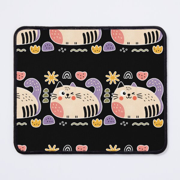 Item preview, Chubby Winking Cat Folk Art designed and sold by ZunZunArt.
