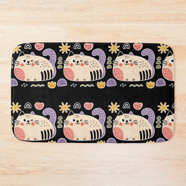 Item preview, Chubby Winking Cat Folk Art designed and sold by ZunZunArt.