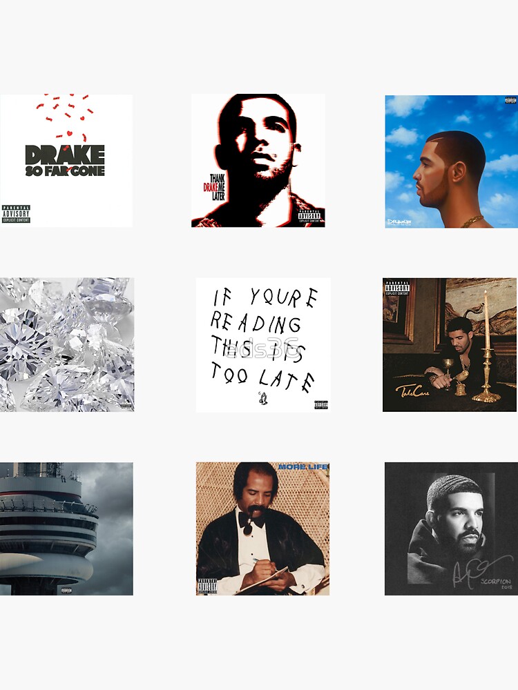 drakes albums Sticker for Sale by eds36