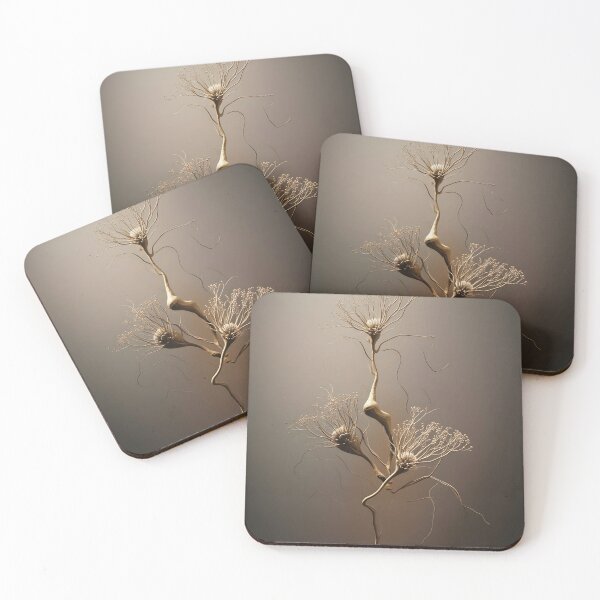 Item preview, Minimalist Dried Wildflower Sculpture - Elegant Botanical Fine Art in Neutral Tones designed and sold by Peter Kraaibeek | Generative Designs and Car Art.