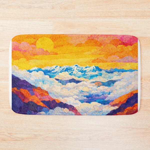 Item preview, Cloudy Mountain View, Watercolor Papercut, Childrens Book Illustration designed and sold by SWSandraWechner.