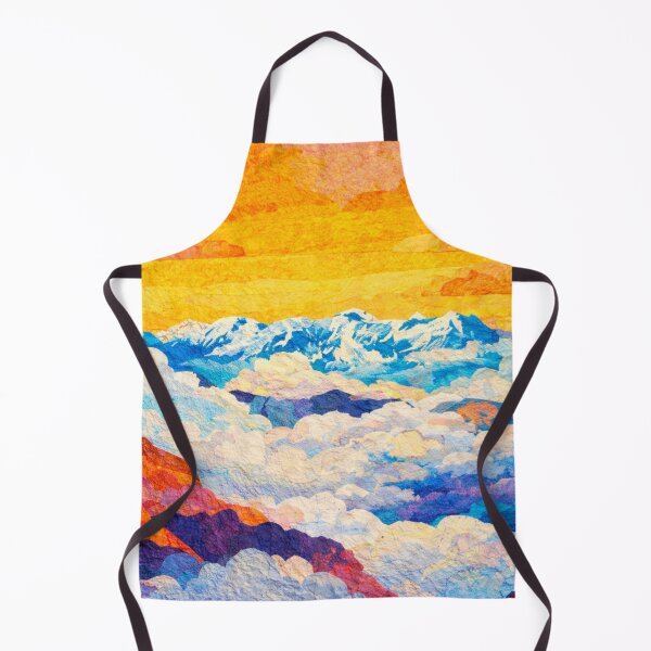 Item preview, Cloudy Mountain View, Watercolor Papercut, Childrens Book Illustration designed and sold by SWSandraWechner.