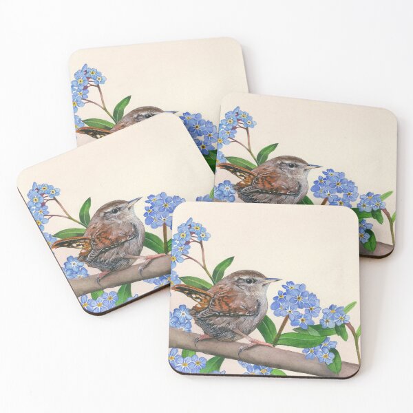 Item preview, Wren and forget me nots designed and sold by samcannon.