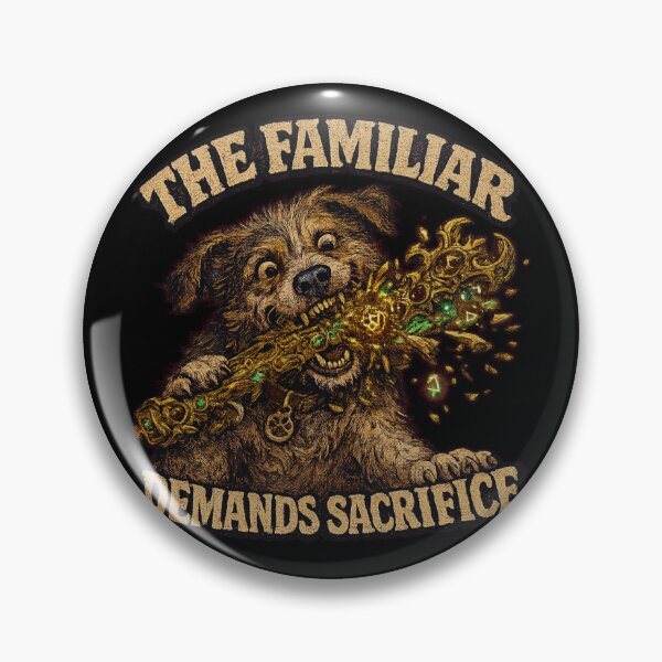 Item preview, Funny Pet Tax Dog Chewing Legendary Staff Familiar demands Sacrifice Retro 70s Comic Art Tee designed and sold by Mythic Ink Studio.