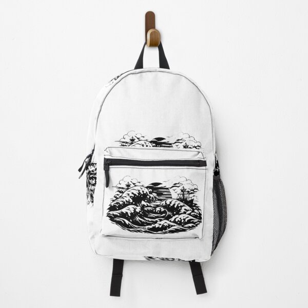 Item preview, Grand Line Wave Design (black and white ver) designed and sold by Moonshroomarts.