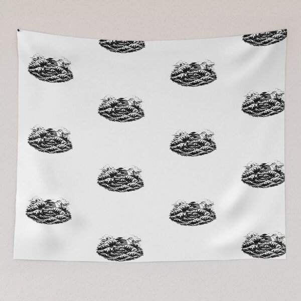 Item preview, Grand Line Wave Design (black and white ver) designed and sold by Moonshroomarts.