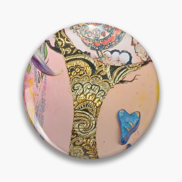 Item preview, Golden Nest - Flowers & Blue Hearts designed and sold by SanfteAnker.