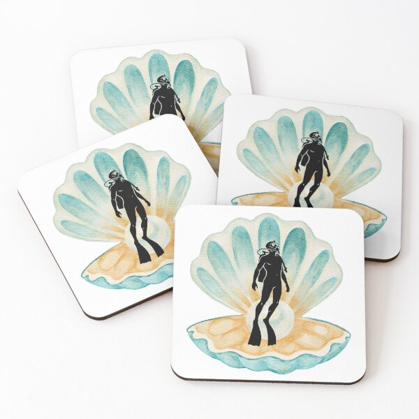 Item preview, Ocean Explorer – Diver & Seashell Aesthetic Design designed and sold by ColorNest Designs.