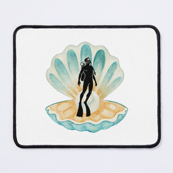 Item preview, Ocean Explorer – Diver & Seashell Aesthetic Design designed and sold by ColorNest Designs.