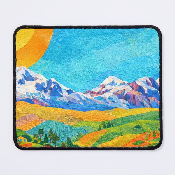 Item preview, Sunny Moutain View, Watercolor Papercut, Childrens Book Illustration designed and sold by SWSandraWechner.