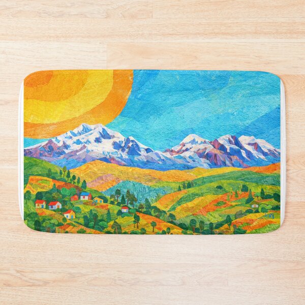 Item preview, Sunny Moutain View, Watercolor Papercut, Childrens Book Illustration designed and sold by SWSandraWechner.