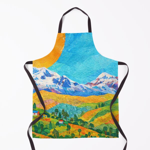 Item preview, Sunny Moutain View, Watercolor Papercut, Childrens Book Illustration designed and sold by SWSandraWechner.