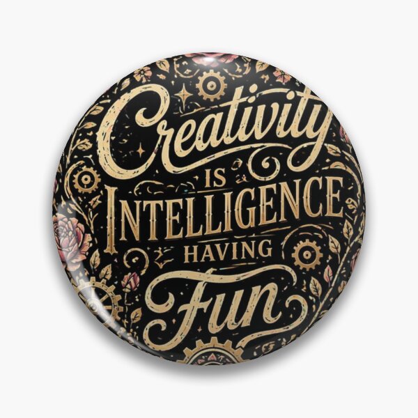 Item preview,  Intelligence Having Fun - Floral Gears Quote designed and sold by  BreedCraft Studio.