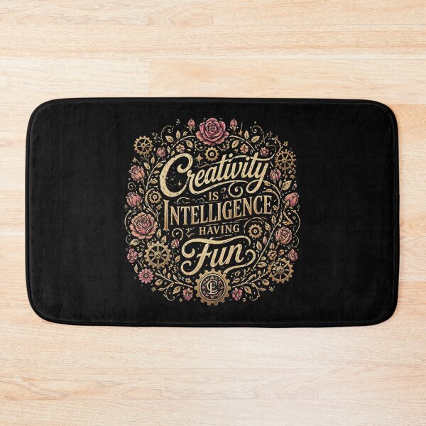 Item preview,  Intelligence Having Fun - Floral Gears Quote designed and sold by  BreedCraft Studio.