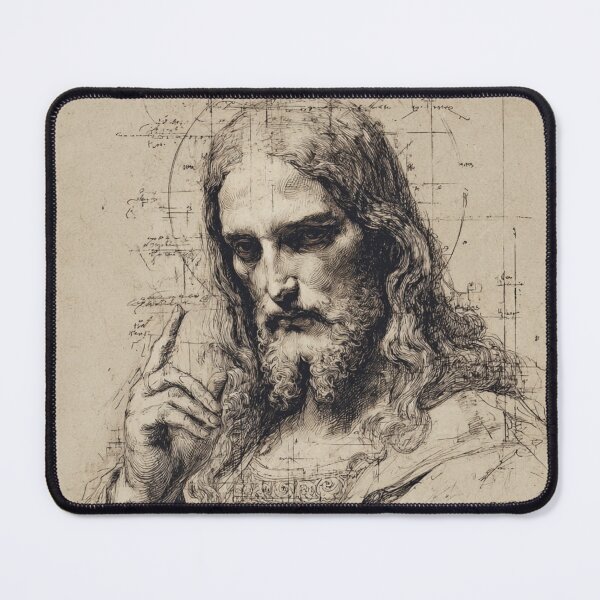 Item preview, Renaissance Jesus Sketch Divine Portrait designed and sold by daila70.