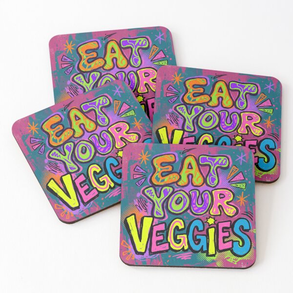 Item preview, Eat Your Veggies Retro Pop Art Print designed and sold by 21 Tulips.