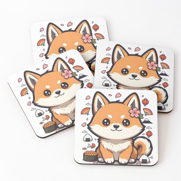 Item preview, Cute Kawaii Shiba Inu Japanese designed and sold by ByteNomadShop.