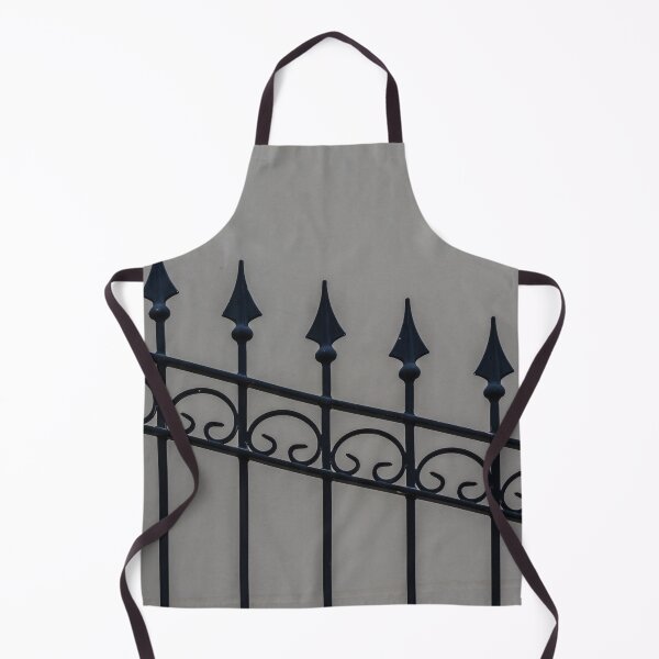 Item preview, Close-Up Of Ornamental Wrought Iron Fence With Pointed Spikes Against Neutral Wall designed and sold by Nmallia.
