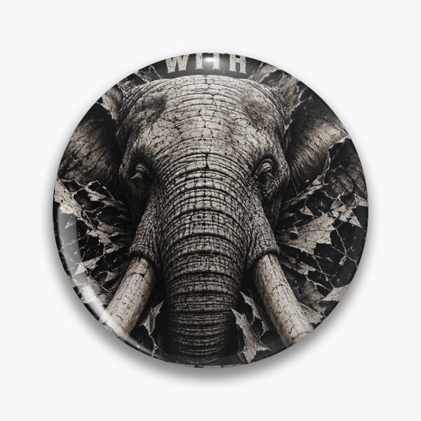Item preview, Architect Built With Intent Elephant Brutalist Tectonic Wall Art designed and sold by SavannaStrikes.
