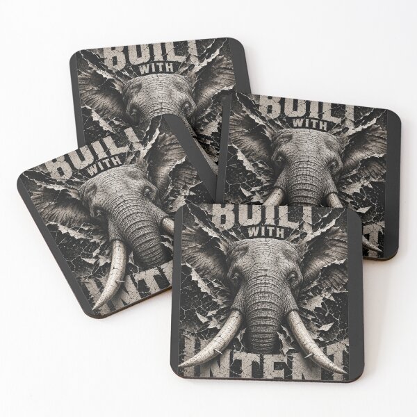 Item preview, Architect Built With Intent Elephant Brutalist Tectonic Wall Art designed and sold by SavannaStrikes.