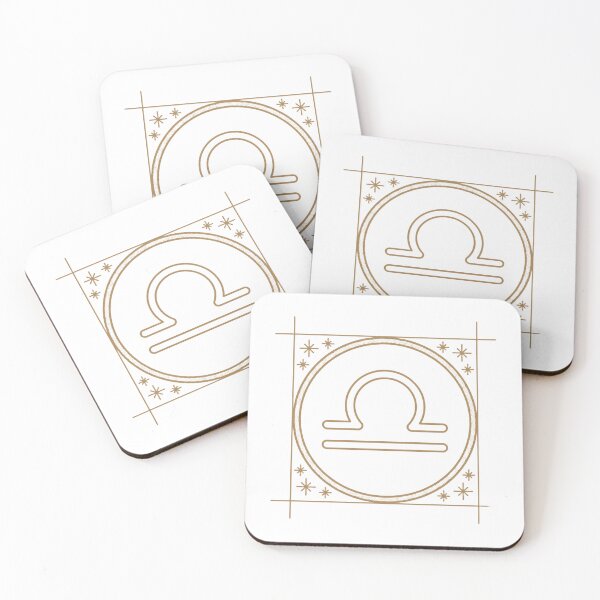 Item preview, Libra Zodiac Sign – Gold Art Deco Celestial Symbol on Black designed and sold by Artsy Corner.