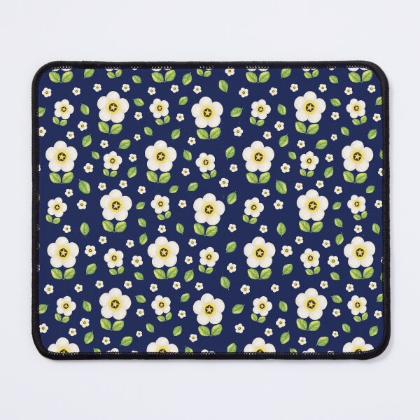 Item preview, Retro Floral Print on Dark Blue Background designed and sold by janine-ilustra.