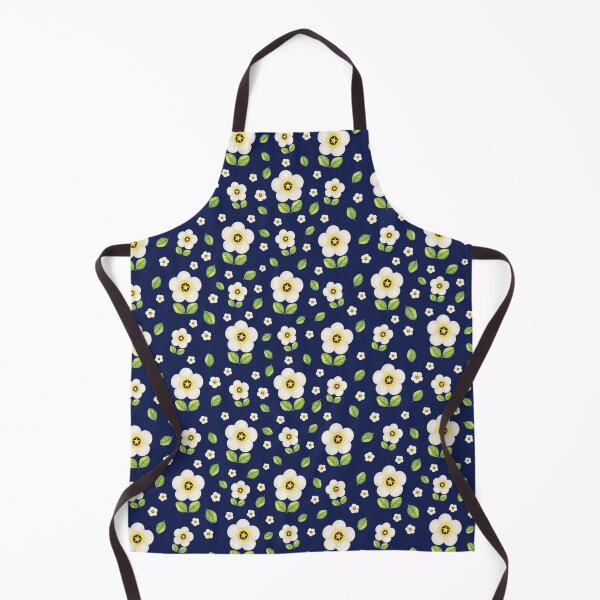 Item preview, Retro Floral Print on Dark Blue Background designed and sold by janine-ilustra.