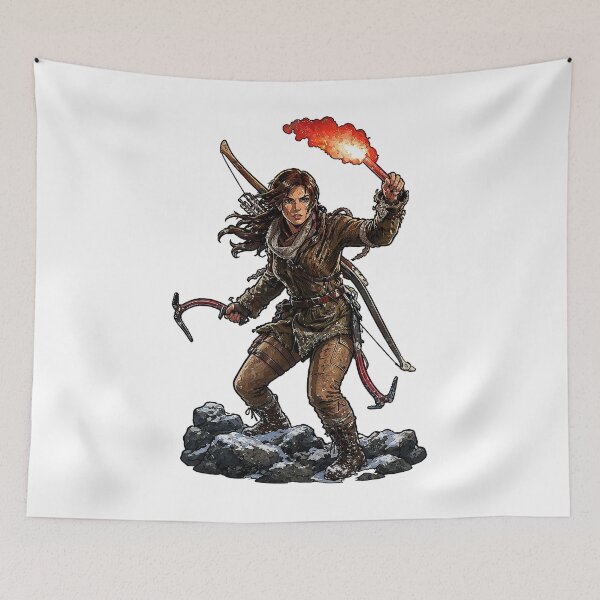 Item preview, Adventurous heroine in action (Lara Croft) designed and sold by Imprearte.