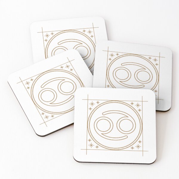 Item preview, Cancer Zodiac Sign – Gold Art Deco Celestial Symbol on Black designed and sold by Artsy Corner.