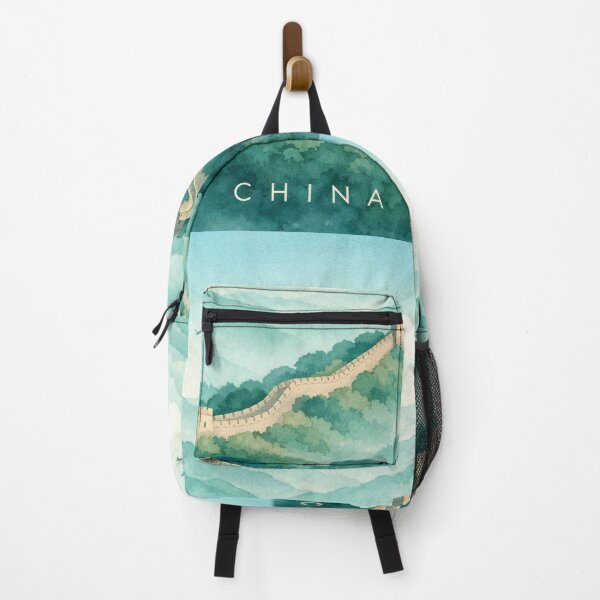 Item preview, Great Wall of China Poster | Misty Mountains Landscape Illustration | Minimalist Travel Wall Art designed and sold by Witsprings.