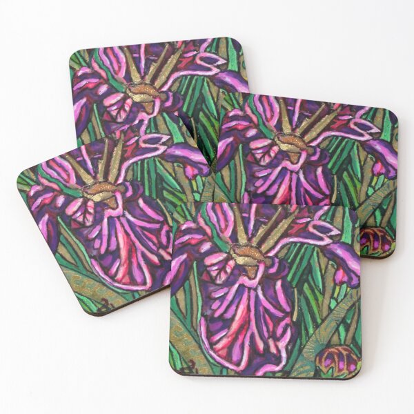 Item preview, Mauve and purple irises designed and sold by Ginette Ash.