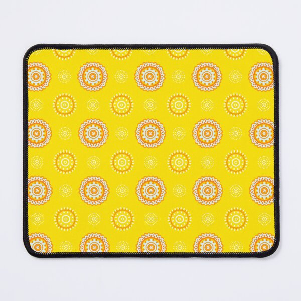 Item preview, Bright sunshine yellow boho mandala designed and sold by findlost.
