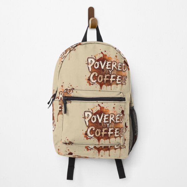 Item preview, Powered By Coffee -  Funny Coffee Lover Design designed and sold by Biedroneczka.