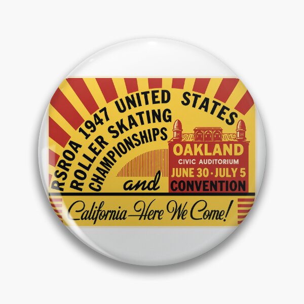 Item preview, 1947 Championships Oakland Civic Auditorium Oakland California Roller Skating Rink Sticker Decal Label designed and sold by tislord.