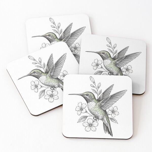 Item preview, A hummingbird tattoo (Morat - Solar Eclipse) designed and sold by nagilas.