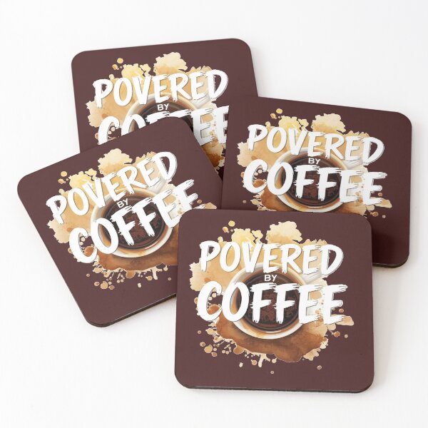 Item preview, Powered By Coffee - Funny Coffee Lover Design designed and sold by Biedroneczka.