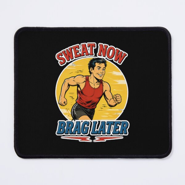 Item preview, Retro Comic Style Running T-Shirt - Sweat Now Brag Later designed and sold by anandariki.