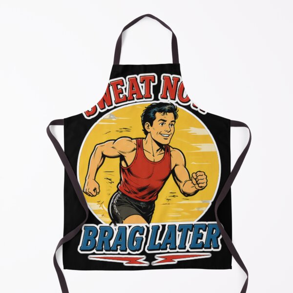 Item preview, Retro Comic Style Running T-Shirt - Sweat Now Brag Later designed and sold by anandariki.