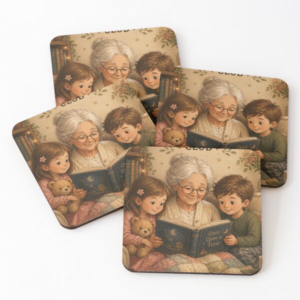 Artikelvorschau, Book Lovers Club- Grandma Reading to Grandkids entworfen und verkauft von GlitterAndStars.