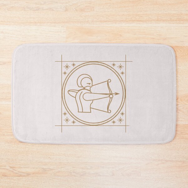 Item preview, Sagittarius Zodiac Sign – Gold Art Deco Archer Celestial Symbol on Black designed and sold by Artsy Corner.