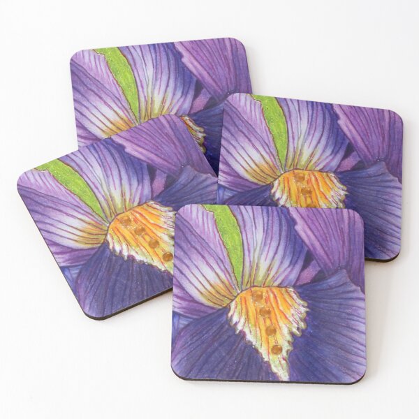 Item preview, Pink, purple and gold iris designed and sold by Ginette Ash.