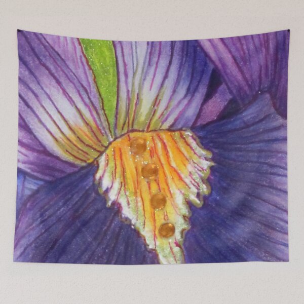 Item preview, Pink, purple and gold iris designed and sold by Ginette Ash.