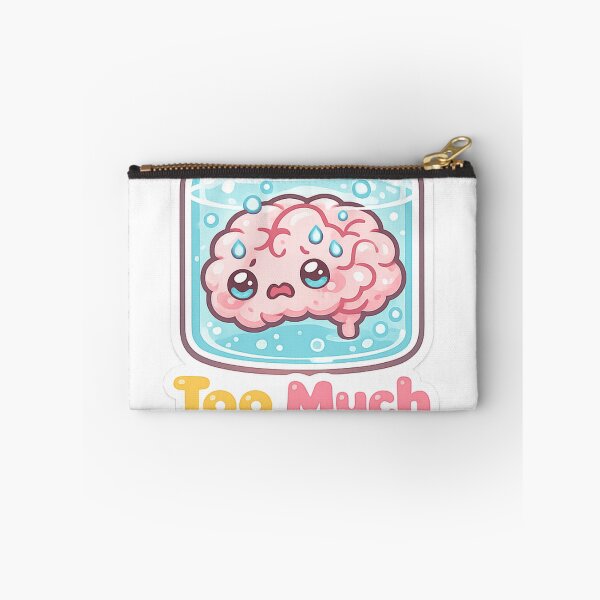 Item preview, Cute Overwhelmed Brain Sticker, Too Much Going On, Anxiety Meme, Kawaii Mental Health Sticker, Relatable Introvert Humor designed and sold by VibrantArtful7.